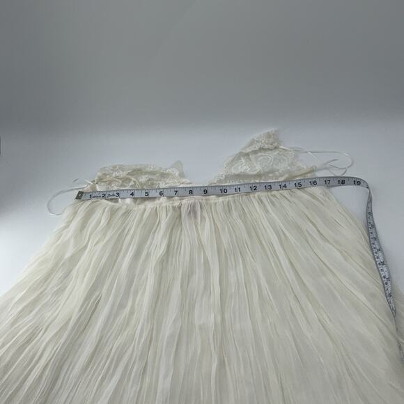 Victoria Secret Lingerie Babydoll Off White Lace Pleated Wireless Bridal XL - Picture 6 of 8